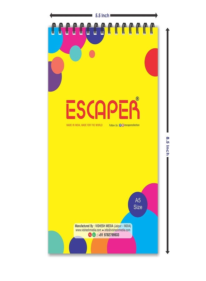 ESCAPER Designer Notepads for Writing Notes – A5 Size, Pack of 6, 100 Ruled Pages, 80 GSM Paper, Notepads for Office, Small Notepad, Writing Pad, Notepads for Students, Notepads Small, Writing pads - Image 3