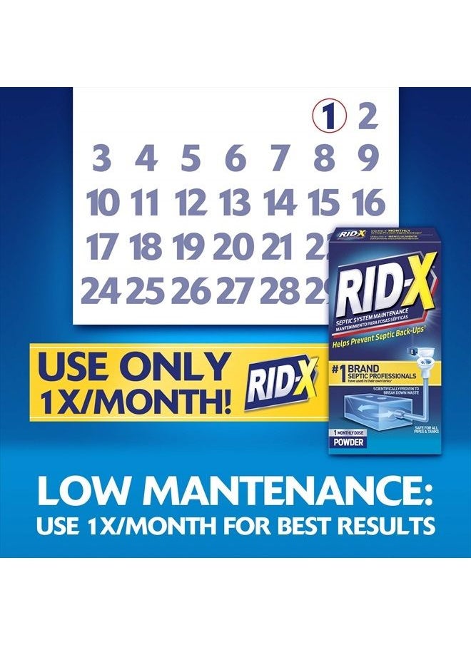 RID-X Septic Treatment, 3 Month Supply Of Powder, 29.4 oz