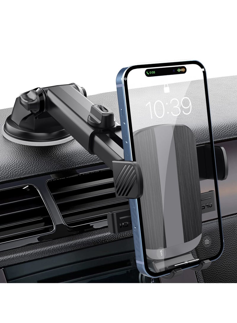 Car Phone Mount for Auto Hands Free 360 Rotatable, Car Phone Clip Holder Universal Mobile Stand for Vehicle Dashboard Windscreen Air Vent Cell Smartphone Apple iPhone Pro Max Samsung Xiaomi  - Image 2