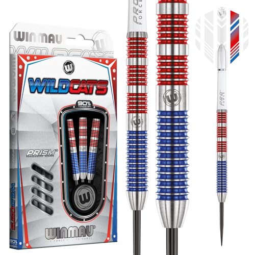 Winmau مجموعة سهام وينما وايلد كاتس 21 جرام من التنغستن مع الأجنحة والسيقان (العمود الفقري) - Image 1