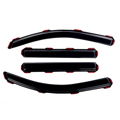 Lightronic واقي نوافذ أوتوماتيكي ليتروينك قابل للتثبيت في القناة، متين للغاية، يناسب شيفروليه تاهو 2015-2020، جي إم سي يوكون، كاديلاك إسكاليد، حماية من الأشعة فوق البنفسجية، واقي مطر، واقي ريح أصلي، دخاني داكن، 4 قطع - Image 4