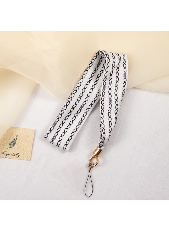 NIBEMINENT Beaded Phone Lanyard, Anti Lost Removable Wrist Strap, Long Satin Chain Pendant Bracelet Pendant, Phone Keychain Lanyard