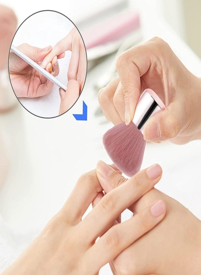Keli Nail Art Dust Powder Remover Brush - Soft Mushroom-shaped Kabuki Blush Brush for Cheeks, Makeup or Acrylic UV Gel Nail Arts | Professional Nail Care Cleaner Tool for Manicure & Pedicure - Image 4
