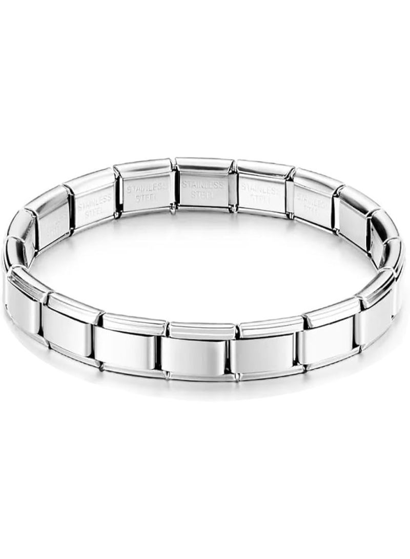 Charm Bracelet for Women and Men, 316 Stainless Steel Adjustable Starter Link Bracelet, Modular Compatible Customizable Jewelry Gift, Fashion Durable Charm Bracelets - Image 1