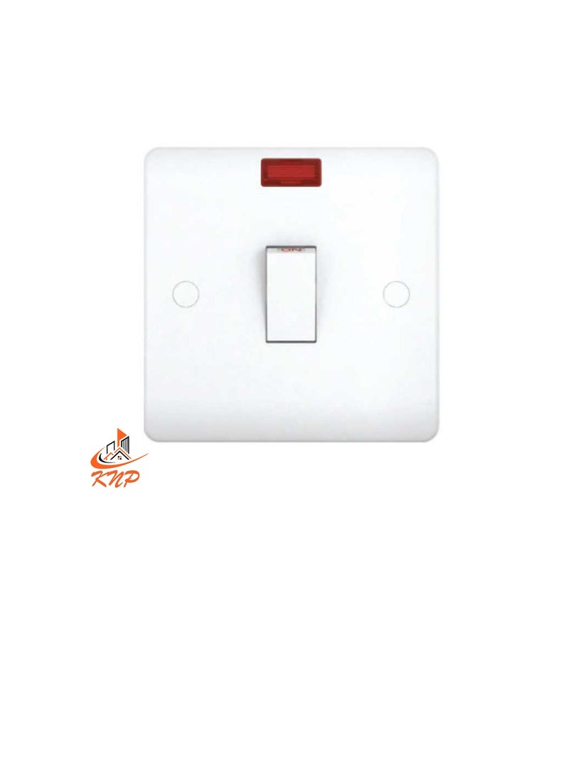 KNP 20A Double Pole Switch - White - Image 2