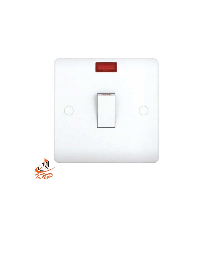 KNP 20A Double Pole Switch - White - Image 3