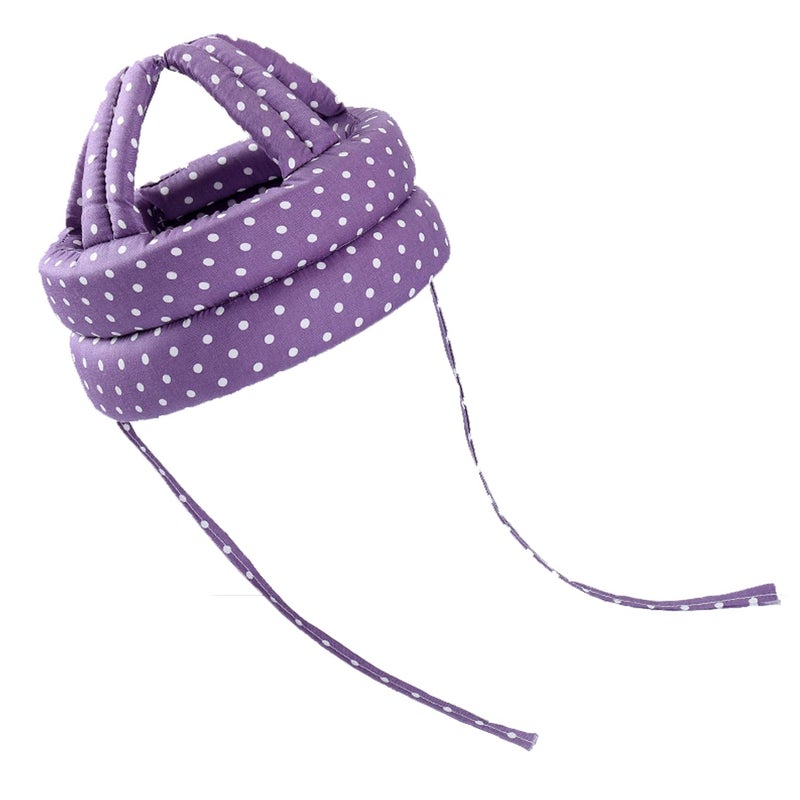 YABOYUGO Fall Helmet for Elderly Thick Soft, Elderly Hat with Breathable, Safe and Comfortable Material, Hollow Out Protective Helmet Elderly Purple - Image 1