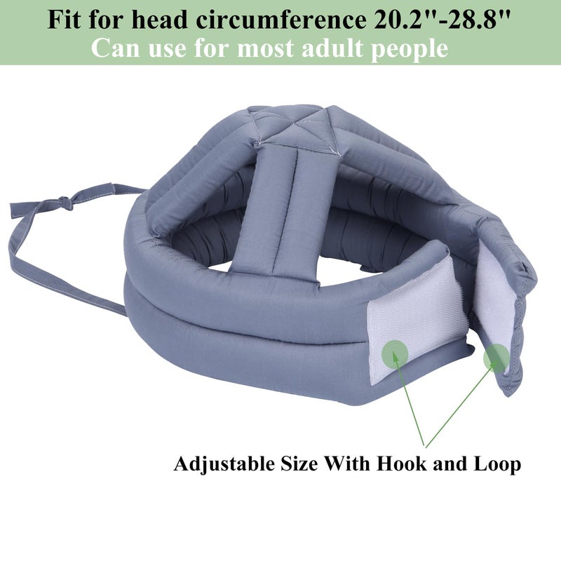 YABOYUGO Fall Helmet for Elderly Thick Soft, Elderly Hat with Breathable, Safe and Comfortable Material, Hollow Out Protective Helmet Elderly Purple - Image 3