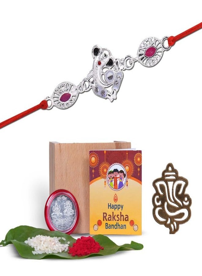 DarkShri مجموعة كومبو DarkShri Rakhis مع حزمة Roli Chawal - Rakhi for Brother، Bhaiya، Bhai A0022 - Image 1