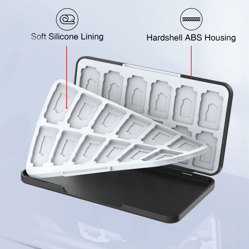 HEIYING Switch Game Card Case for Switch 2 /OLED / Lite,Custom Pattern Game Cards Holder with 24 Games Card Slots and 24 Micro SD Cards Slots for Easy to Carry - Image 4