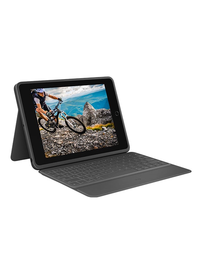 Logitech Rugged Folio For iPad (7th gen) Arabic Layout Black - Image 1