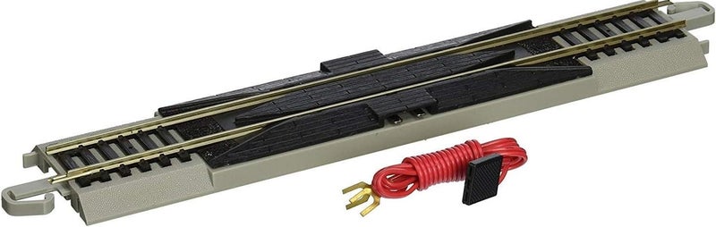 Bachmann Trains قطارات باخمان - مسار E-Z القابل للتثبيت 9 بوصة مع إعادة توجيه طرفية مع سلك (1/بطاقة) - سكة فضية نيكل مع قاعدة رمادية - مقياس HO - Image 1