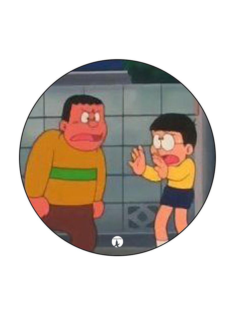 RKN Anime Doraemon Printed Mouse Pad Round  Multicolour