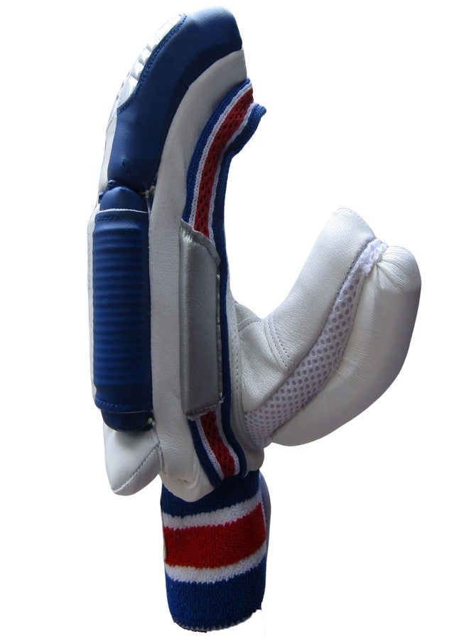 THRAX Left St 1800 Cricket Batting Gloves White Blue (Mens Size Left-Handed) - Image 4