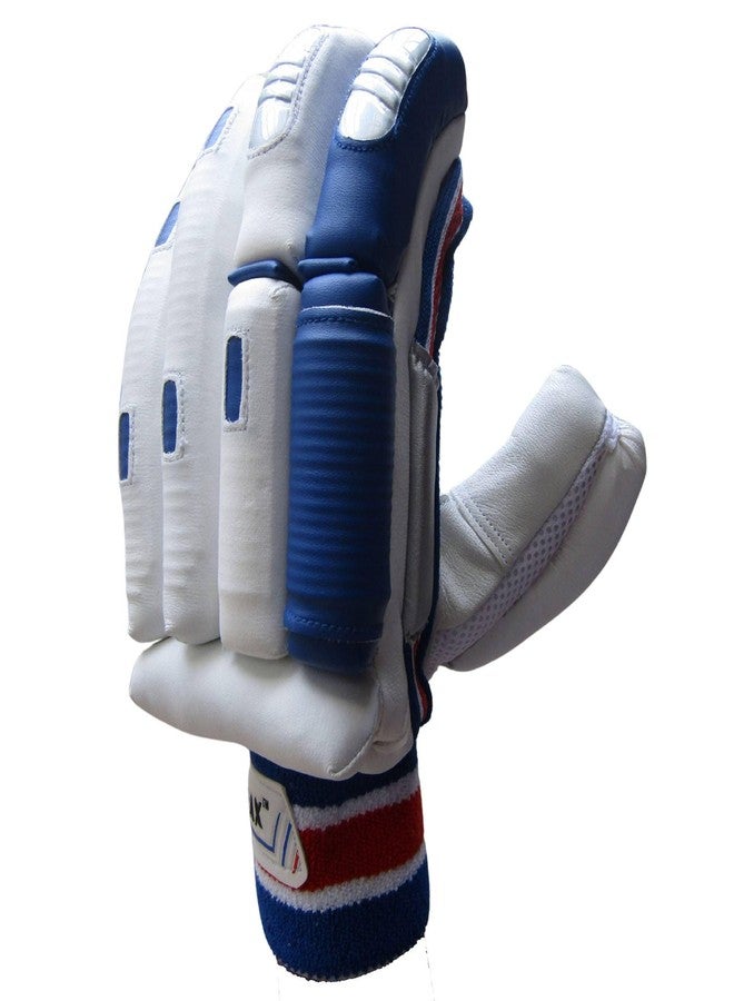 THRAX Left St 1800 Cricket Batting Gloves White Blue (Mens Size Left-Handed) - Image 5