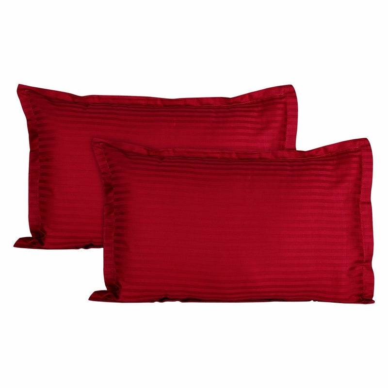RRC Super Softt Brushed Microfiber Cotton Satin Striped Pillow Covers,144TC, 17X27(Inches),Pack of 2 Pillow Covers - Image 4