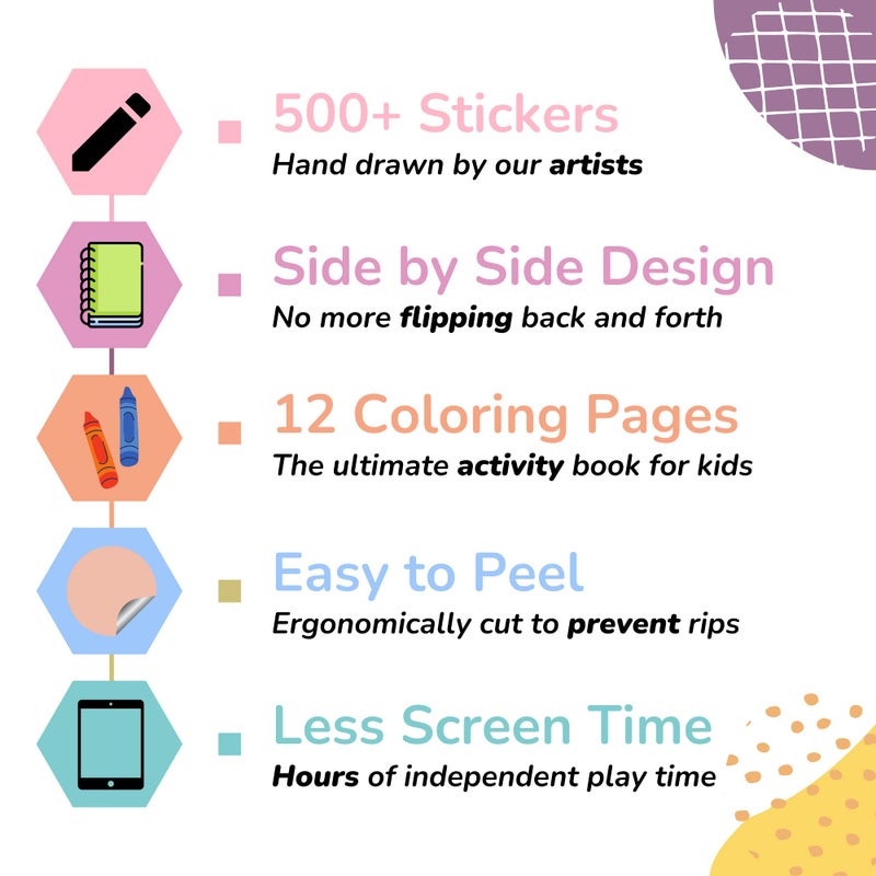 CUPKIN Halloween Sticker Book for Kids 3-5 Spooky, Children's Crafts (500+ Cute Halloween Stickers for Kids & 12 Scenes) Holiday Activity Books, Fall Coloring Book Children Ages 4-8 - Image 4