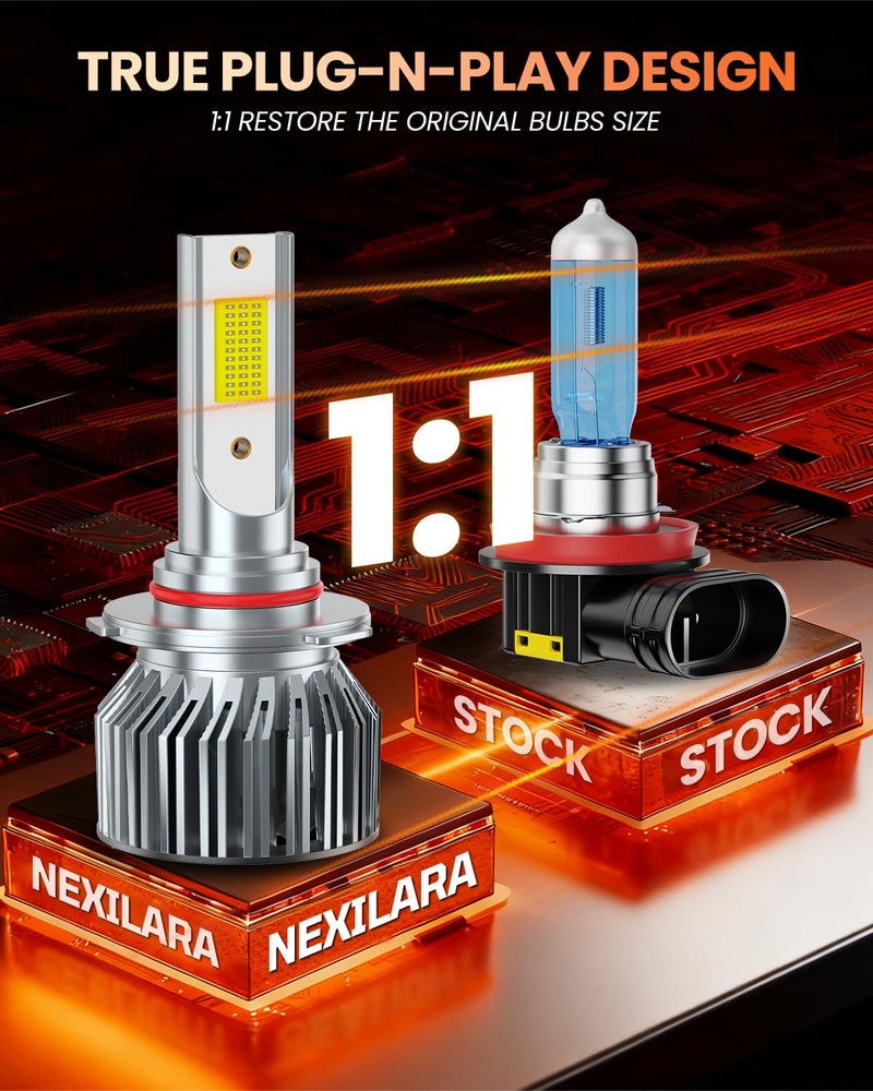 NEXILARA Compatible For 2009-2012 Dodge Ram 1500 2500 3500 with 4 Headlamps Vehicle Front Driving Light Bulbs,Pack of 6 - Image 4