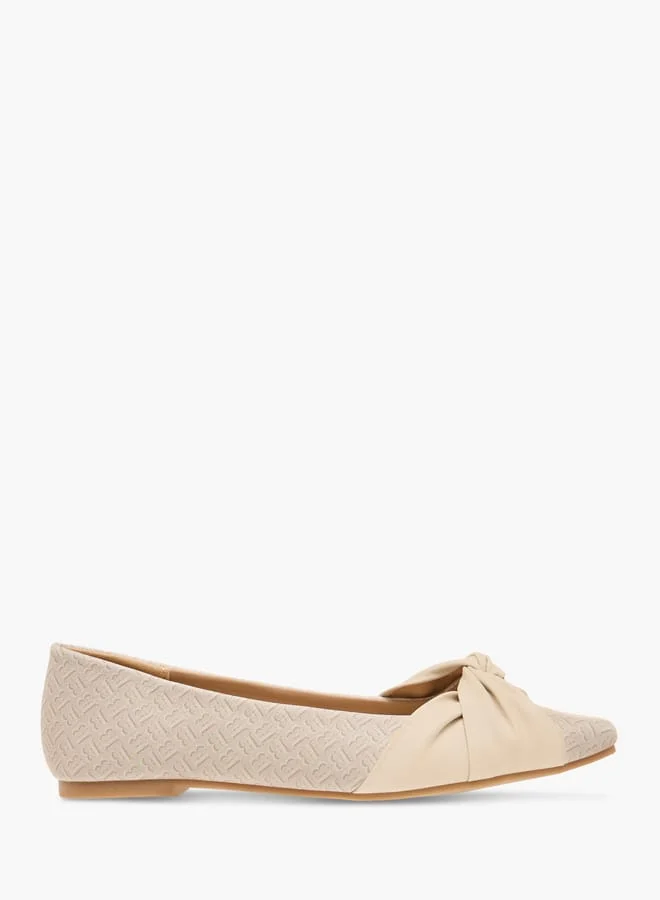 Flora Bella By Shoexpress Women Logo Embossed Slip-On Ballerina Shoes