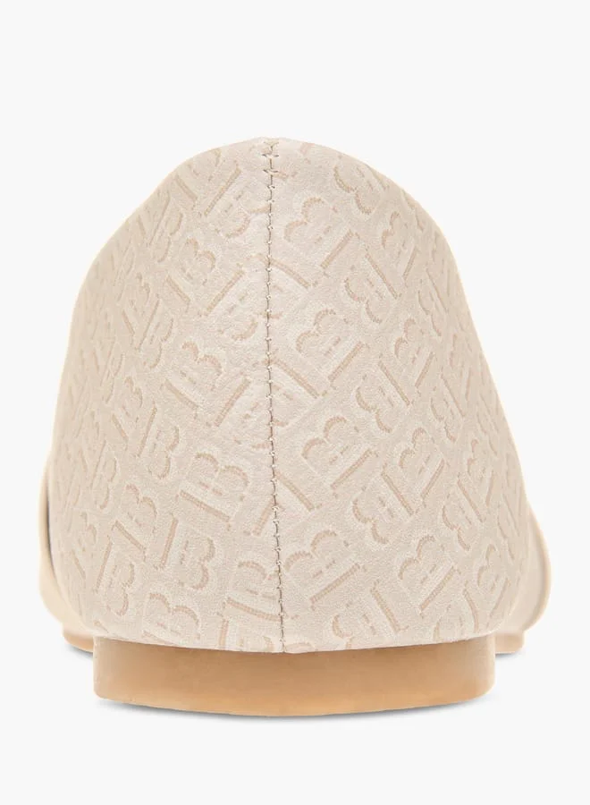 Flora Bella By Shoexpress Women Logo Embossed Slip-On Ballerina Shoes