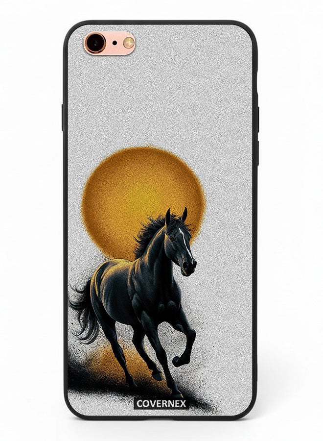 Covernex Apple iPhone 6 Plus Protective Case Cover Printed Featuring Galloping Horse with Sunset Backdrop - Image 2