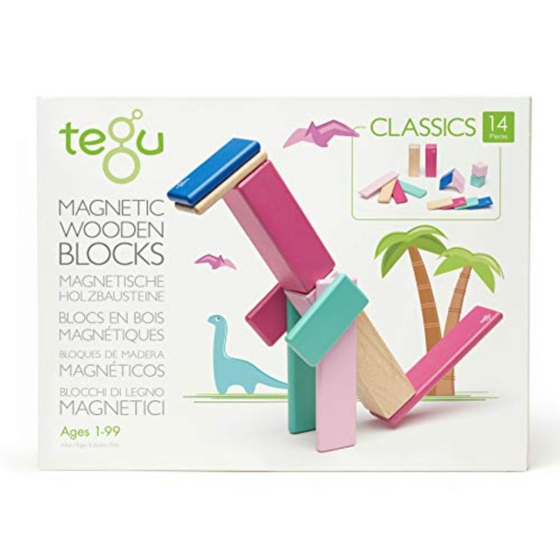 14 Pcs Magnetic Wooden Block Set