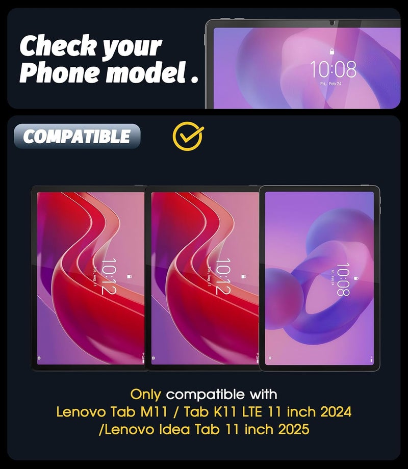 TELTREK Matte Screen Protector Compatible With Lenovo Idea Tab 2025 / Tab M11 / Tab K11 Gen 2 / K11 2024 (11 Inch Tablet) Flexible Screen Guard Not a Tempered Glass Screenguard - Image 2
