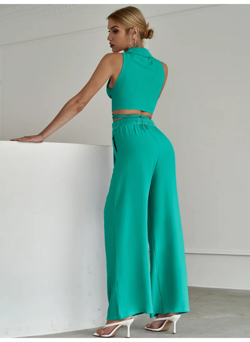 SIMPLEE Women's 2-Piece Outfit Set - Matching Top & Pants for Stylish Look