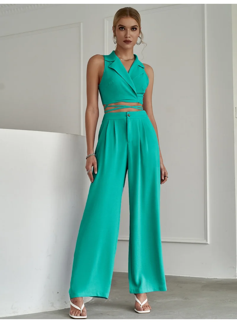 SIMPLEE Women's 2-Piece Outfit Set - Matching Top & Pants for Stylish Look