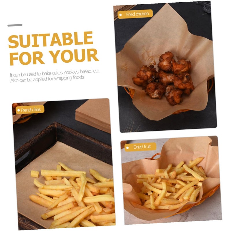 Unbleached Parchment Paper Sheets 100Pcs Non Stick Baking Liners For Oven Air Fryer - Image 4