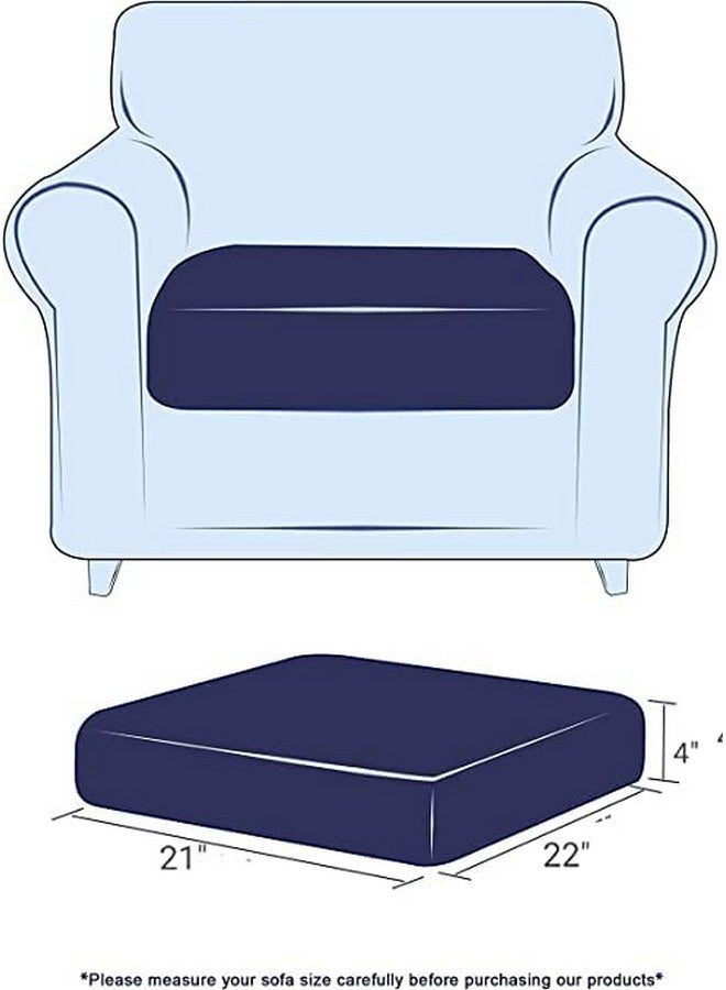 Naman Arts Sofa Foam Cushions in Velvet Zip Cover Warm and Decent Visual |Stretchy Soft Velvet Fabric | Multipurpose Using Cover (Seat - 22"x21"x4" Back - 21"x18"x4") | Density:- 32 Foam (Blue). - Image 2
