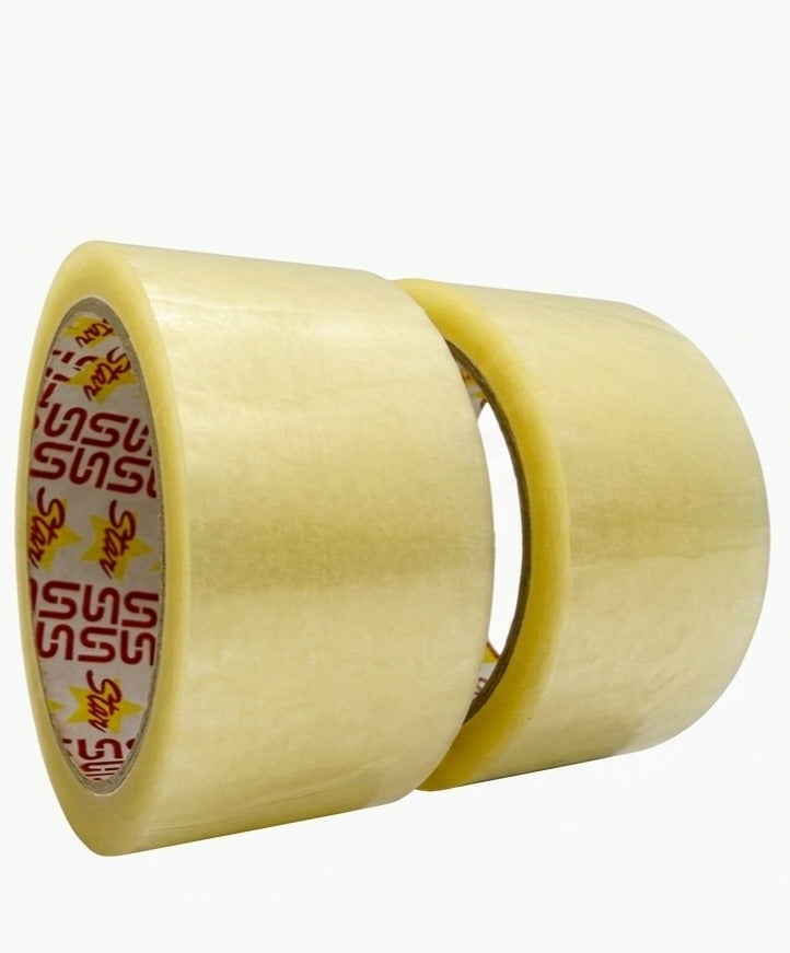 samettex Clear Packing Tape – 70 Yards (2 Rolls), Strong Adhesive for Boxes, Moving & Shipping - Image 1