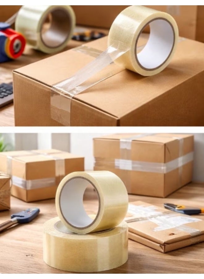 samettex Clear Packing Tape – 70 Yards (2 Rolls), Strong Adhesive for Boxes, Moving & Shipping - Image 4