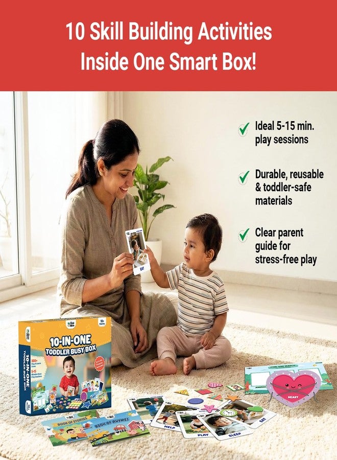 GiniMini 10-in-One Toddler Busy Box | Montessori Play & Learn Kit with 300+ Activities | Screen-Free Learning Box for Toddlers 18+ Months - Image 4
