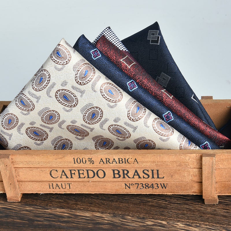 Tie Square Scarf 2-Piece Set Men'S Formal Wear Professional Business Jacquard 8Cm New - Image 4