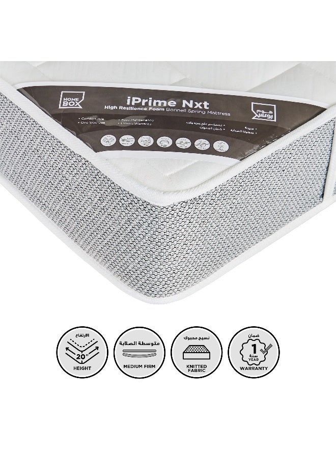 Home Box iPrime Nxt High Resilience Bonnell Spring King Mattress - 180x200x20 cm - Image 1