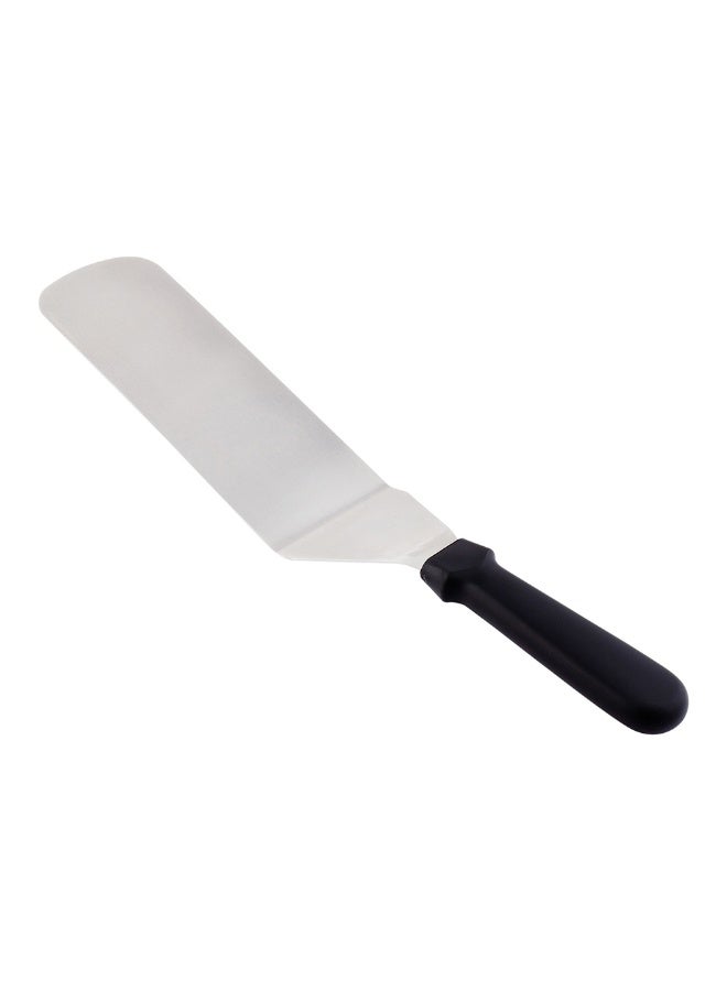 Restaurantware Met Lux 15 Inch Solid Turner, 1 Heat-Resistant Hamburger Turner - With Plastic Handle, Heavy-Duty, Stainless Steel Griddle Spatula, Flip Hashbrowns, Eggs, Crepes, or Pancakes,  - Image 1