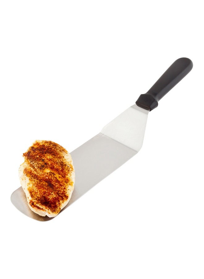 Restaurantware Met Lux 15 Inch Solid Turner, 1 Heat-Resistant Hamburger Turner - With Plastic Handle, Heavy-Duty, Stainless Steel Griddle Spatula, Flip Hashbrowns, Eggs, Crepes, or Pancakes,  - Image 2