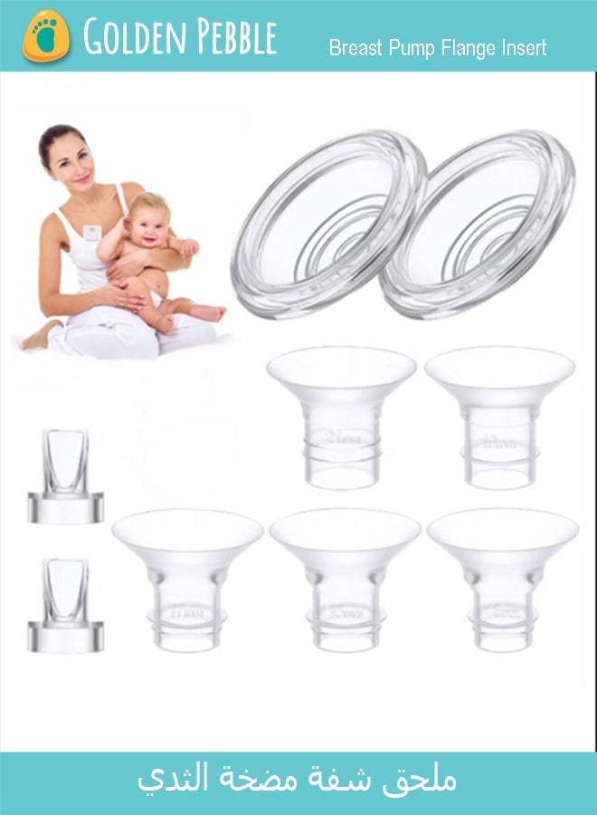 bbet 9 Pack Breast Milk Pump Inserts 13/15/17/19/21mm Compatible with Momcozy Wearable Breast Pump, Flange Pump for TSRETE/Spectra/Medela 24mm Shields, Include Silicone Diaphragm&Duckbill Valve， Breast Pump Flange Insert  Breast Pump Accessories - Image 1