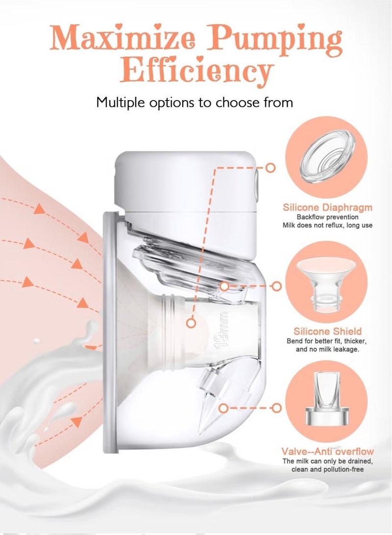 bbet 9 Pack Breast Milk Pump Inserts 13/15/17/19/21mm Compatible with Momcozy Wearable Breast Pump, Flange Pump for TSRETE/Spectra/Medela 24mm Shields, Include Silicone Diaphragm&Duckbill Valve， Breast Pump Flange Insert  Breast Pump Accessories - Image 3