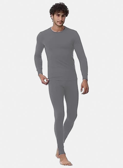 Cottonil Interlock thermal (Inner fluff) set for men - Grey