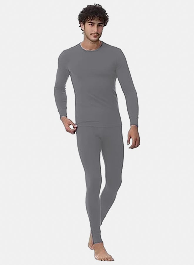 Cottonil Interlock thermal (Inner fluff) set for men - Grey