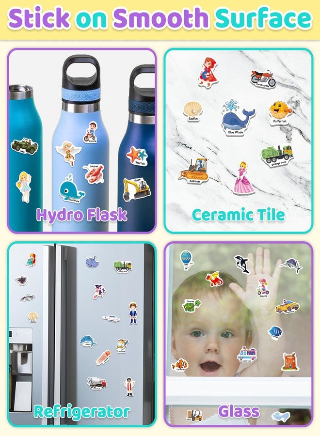 Benresive Reusable Sticker Books for Kids 2-4, Sticker Books for Toddlers 1-3 2-4, Toddler Travel Toys Activities Crafts Gifts - Ocean Animals, Fairy and Vehicle - Image 4