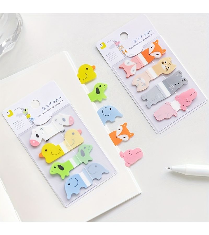 80 Sheets Type C Cartoon PET Sticky Notes Memo Pads Bookmark Index Tabs Office Stationery - Image 5