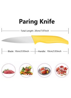 Astylway Paring knife 4PCS Paring knives 4 Inch Peeling Knife Small Fruit and Vegetable Knife Ultra Sharp Kitchen Knives German Steel PP Plastic Handle  - Image 2