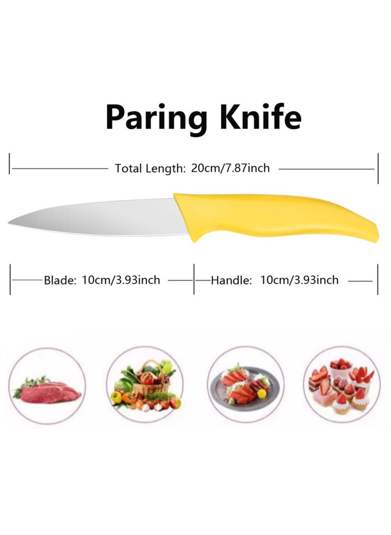 Astylway Paring knife 4PCS Paring knives 4 Inch Peeling Knife Small Fruit and Vegetable Knife Ultra Sharp Kitchen Knives German Steel PP Plastic Handle  - Image 2