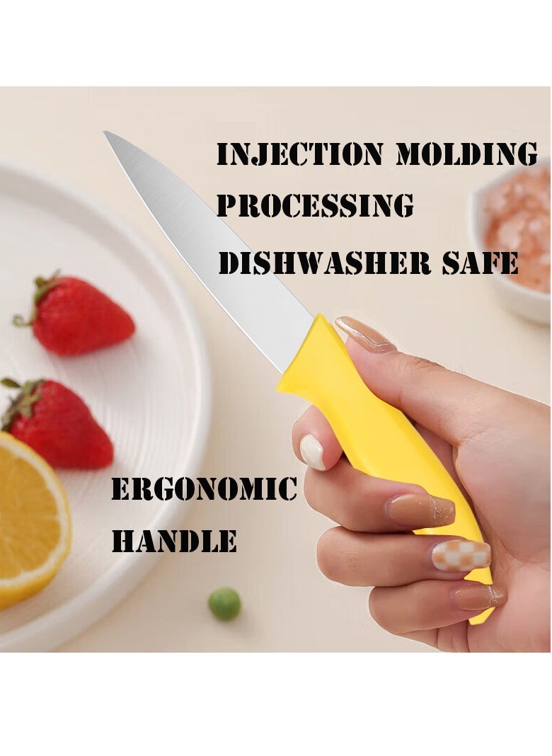 Astylway Paring knife 4PCS Paring knives 4 Inch Peeling Knife Small Fruit and Vegetable Knife Ultra Sharp Kitchen Knives German Steel PP Plastic Handle  - Image 4