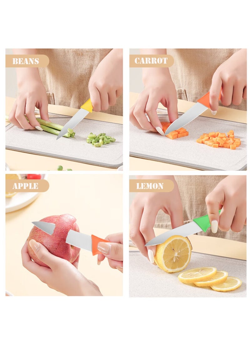 Astylway Paring knife 4PCS Paring knives 4 Inch Peeling Knife Small Fruit and Vegetable Knife Ultra Sharp Kitchen Knives German Steel PP Plastic Handle  - Image 5