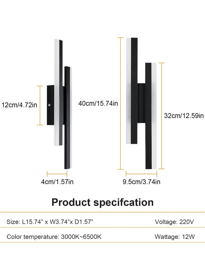 Modern LED Wall Sconce Light – Minimalist Bedroom Lighting Fixture for Home Décor, Dimmable Vertical Wall Lamp for Living Room, Hallway & Bedside – Contemporary Interior Wall Light - Image 4