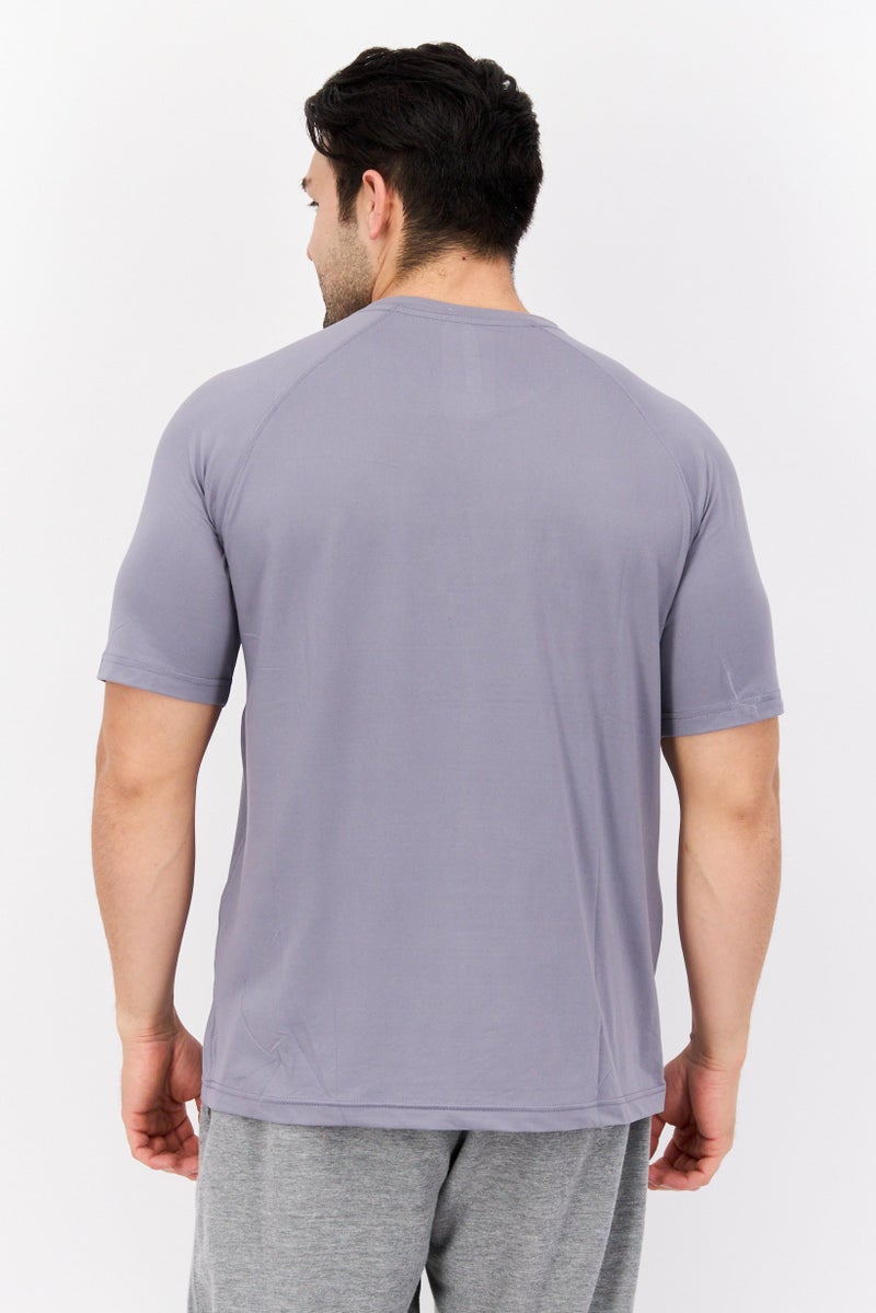 Legend تي شيرت تدريب قصير الأكمام للرجال، رمادي - Image 3